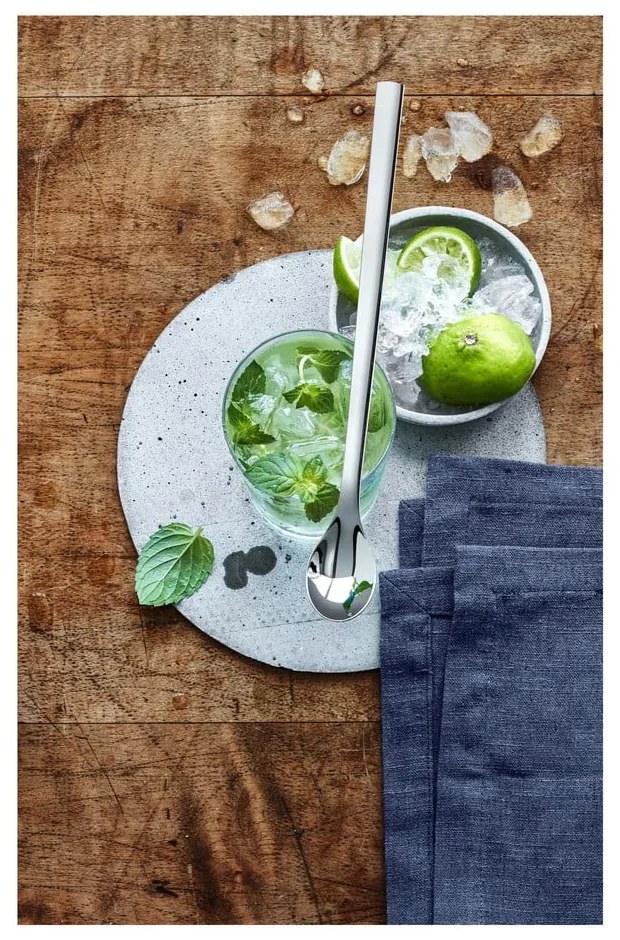 Сиви дълги лъжици в комплект 6 бр. от неръждаема стомана Nuova – WMF