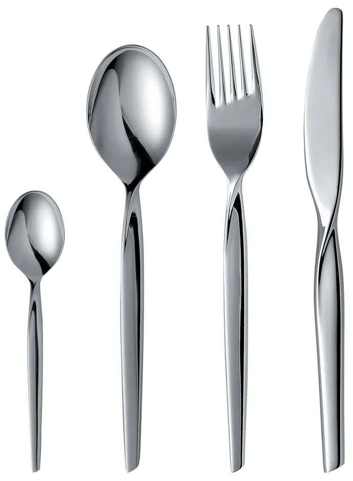 Прибори за хранене от неръждаема стомана в сребрист цвят 16 бр. Twist – Gense