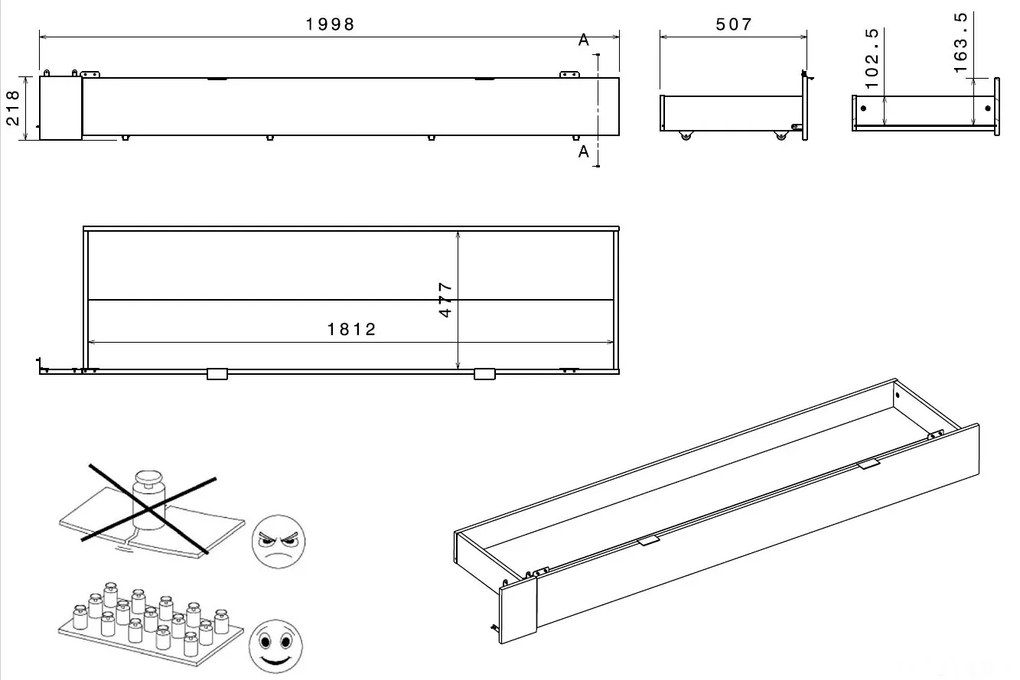 Чекмедже за легло Anya