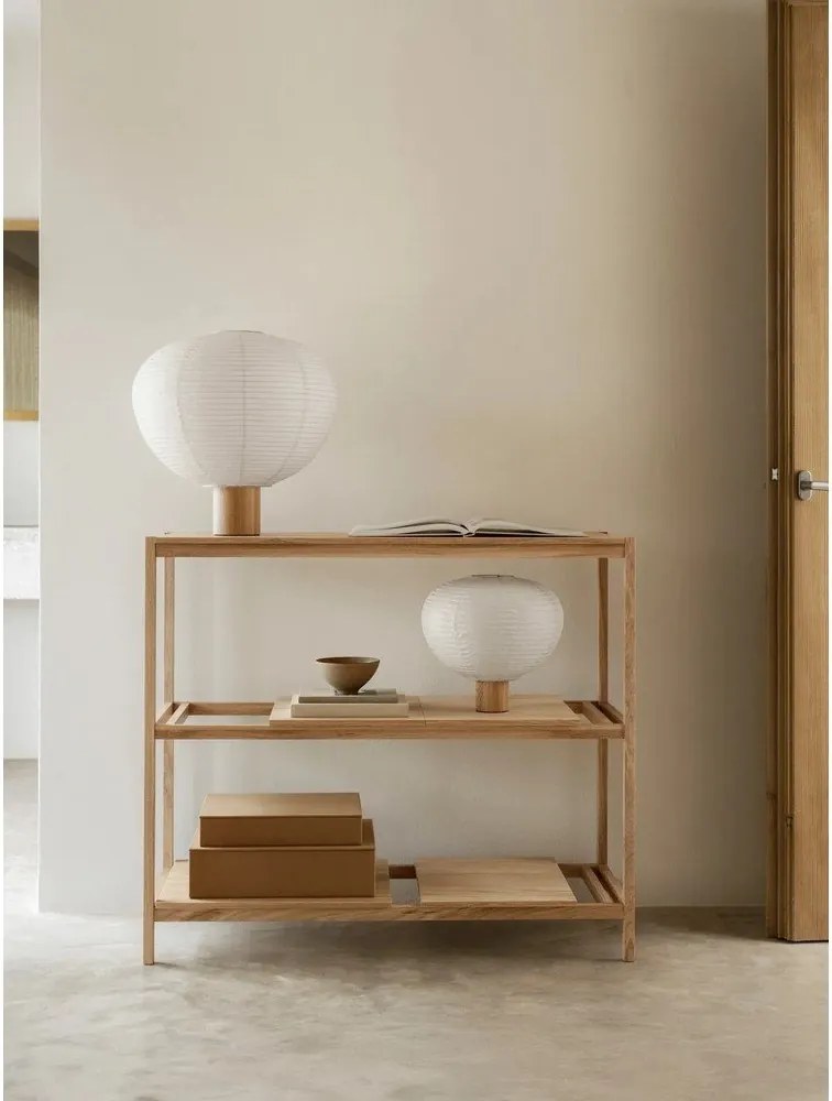 Бяла/в естествен цвят настолна лампа с хартиен абажур (височина 45 cm) Kami – Blomus