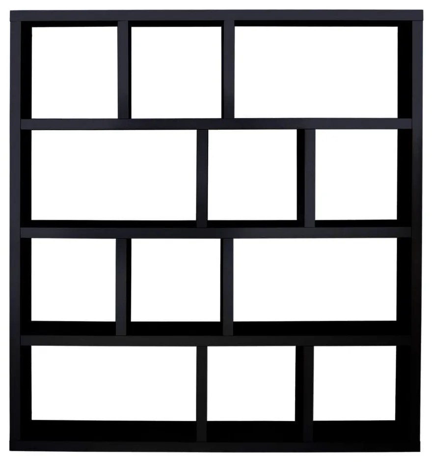 Черна етажерка за книги 150x159 cm Berlin - TemaHome