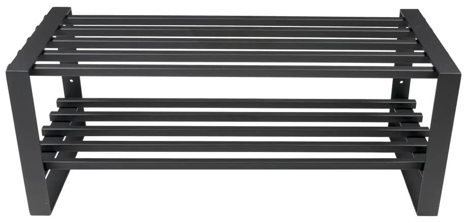 Черен метален шкаф за обувки Rumo - Spinder Design