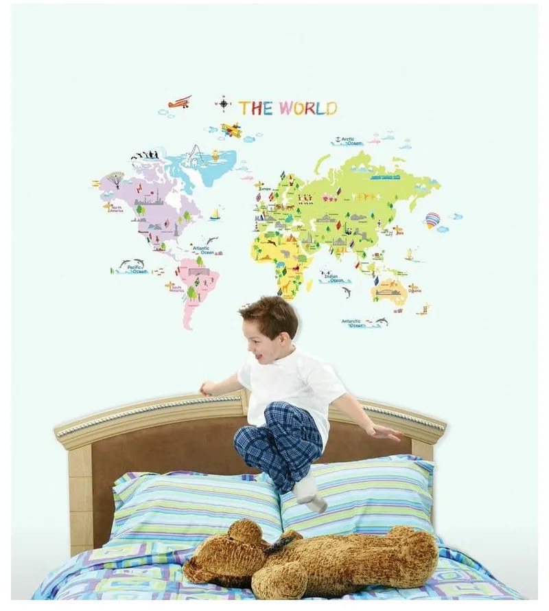 Карта детски 135x65 cm World Map – Ambiance