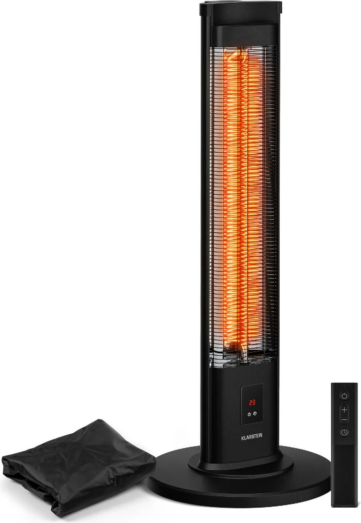 Klarstein BlazeTower инфрачервена отоплителна стойка | 2000 W | 15 м² | Мощна | 101 см x 40 см
