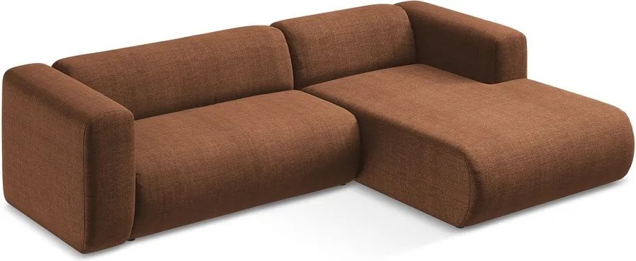 Теракотен ъглов диван (десен ъгъл) Ekahi – Makamii