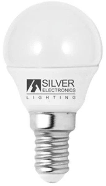 Сферична LED крушка за лампа Silver Electronics Eco E14 5W Бяла светлина - 6000K