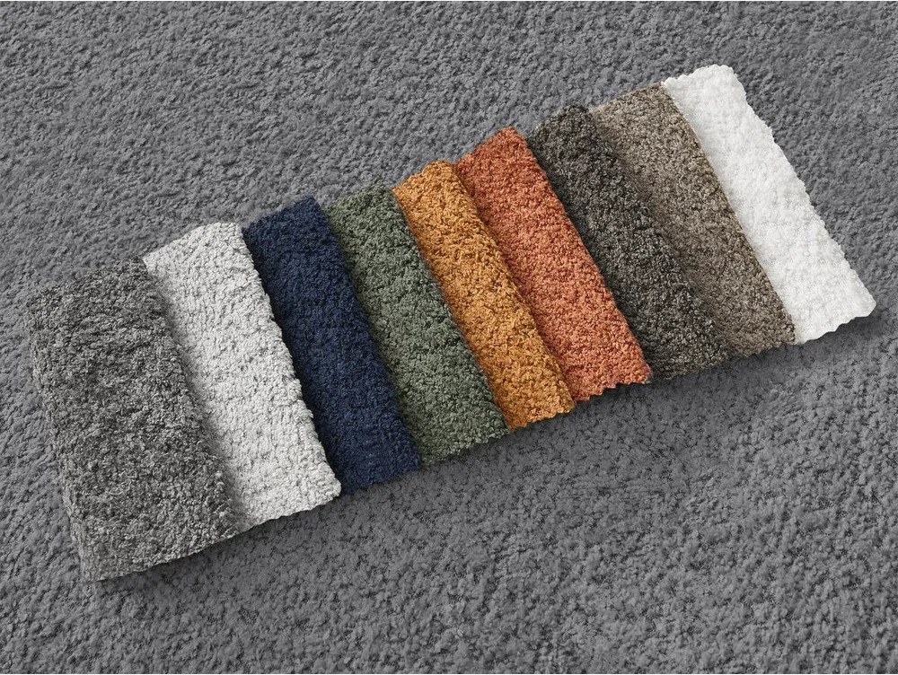 Сив сгъваем/с място за съхранение ъглов диван от прежда с примки от букле (десен ъгъл) Montaigne – Bobochic Paris