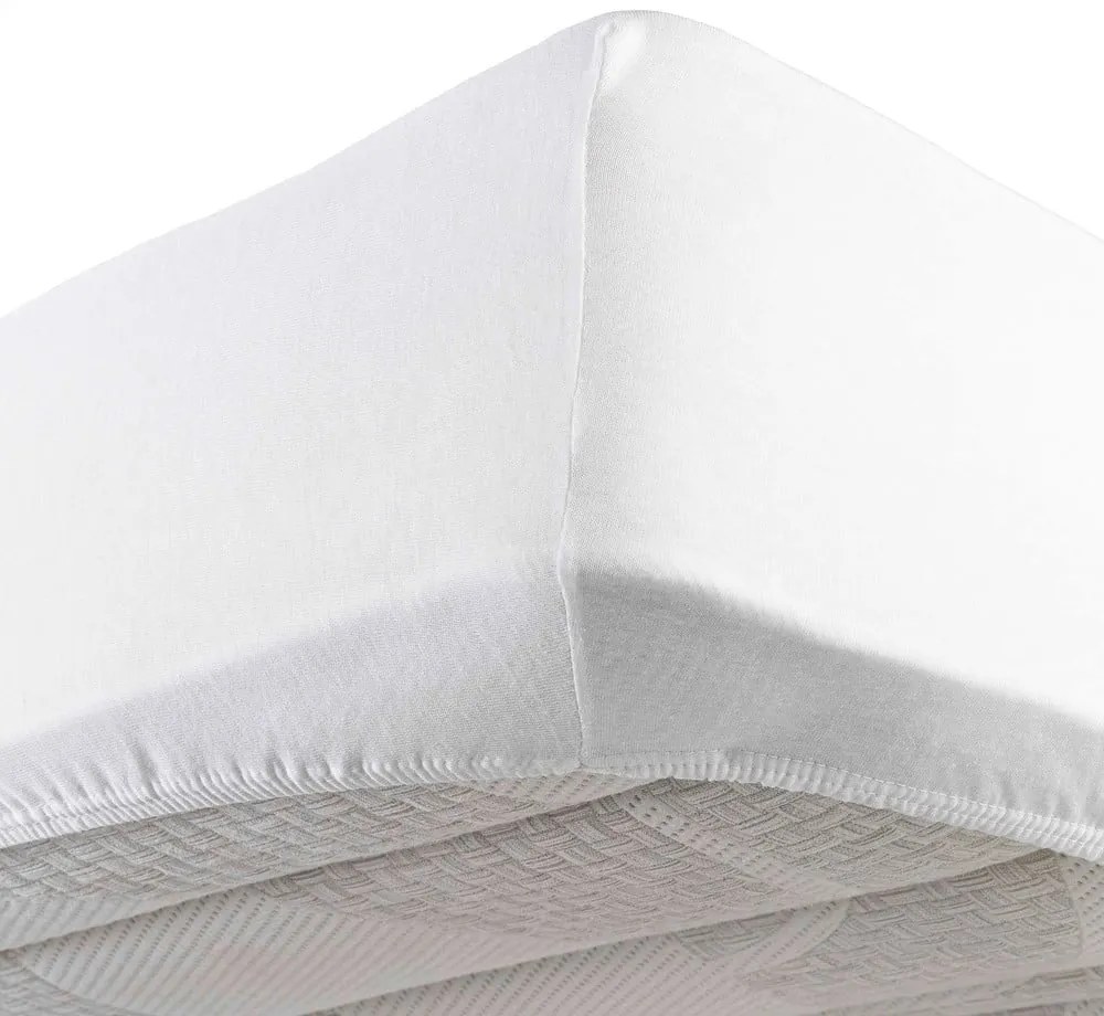 Бял еластичен чаршаф от джърси 90x190 cm Jersy – douceur d'intérieur