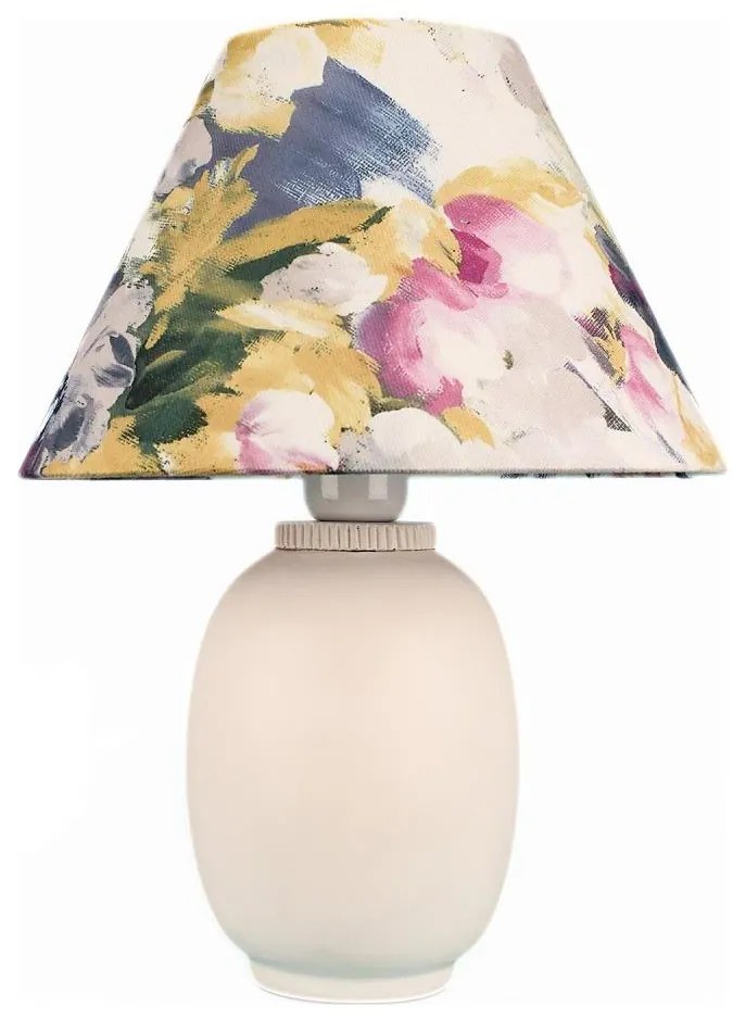 Настолна лампа 1xE27/40W/230V бял/цветен