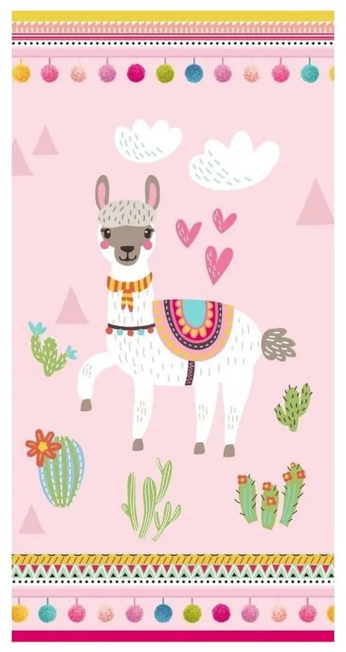 Плажна кърпа с печат , 75 x 150 cm Lama - Good Morning