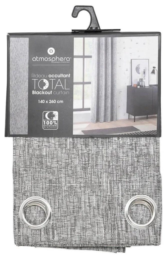 Блекаут завеса пълна atmosphera Pio, 140x260 cm - Тъмносив