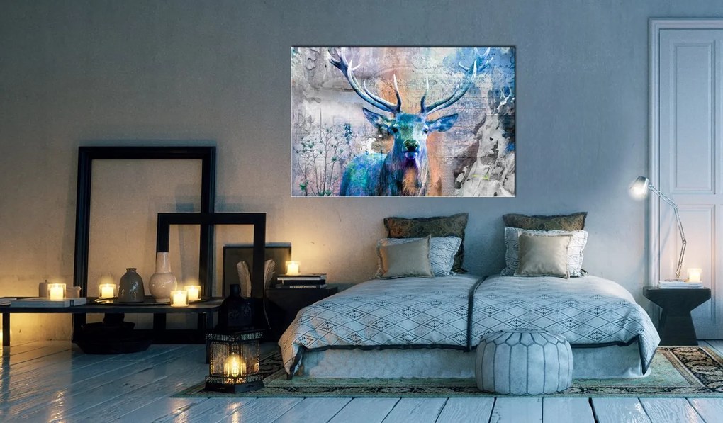 Печат върху платно - Blue Deer 120x80