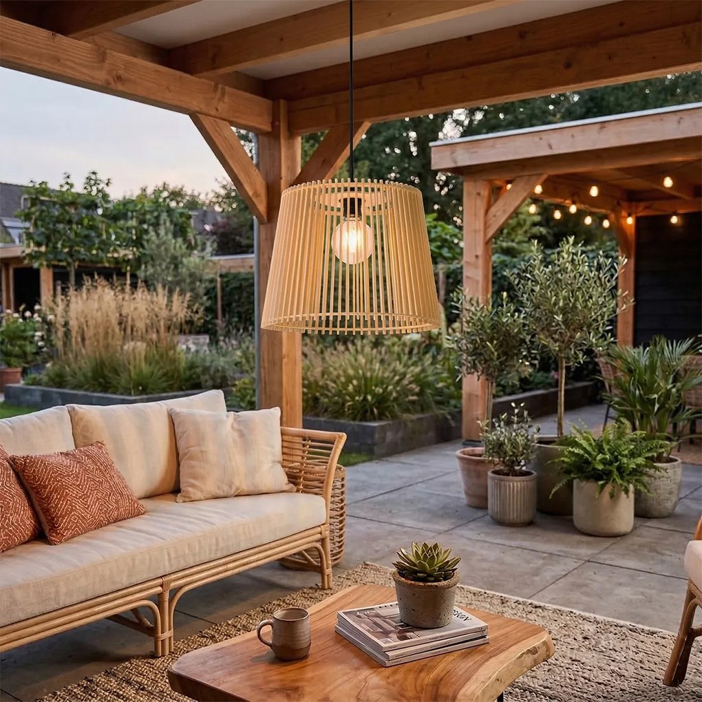 Ръстичен външен висящ аплик дърво IP44 - Jayla