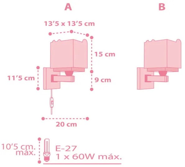 Стенна апличка Ango Baby Jungle-Pink