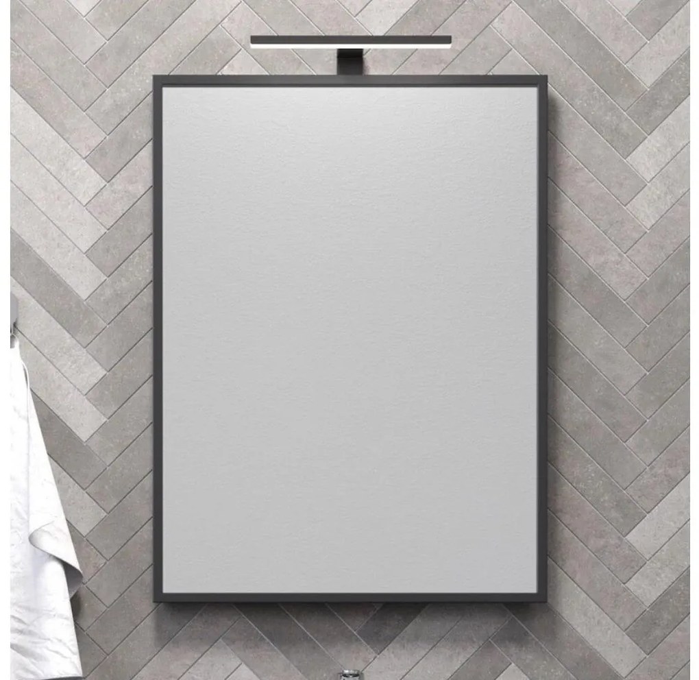 BATH DELUXE 01-060-05-02-00 - Огледало за баня BORGSTED 60x80 см черен