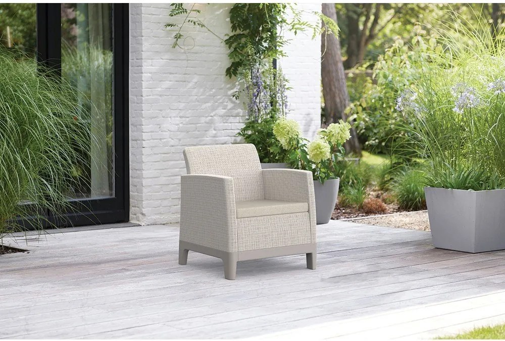 Сиво-бежови пластмасови градински столове в комплект 2 бр. Scandi Forma – Keter