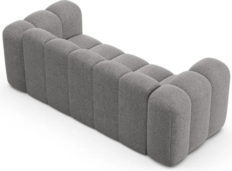 Сив шенилов диван 200 cm Lupine – Micadoni