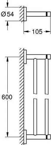 Поставка за кърпи Grohe double New Essentials