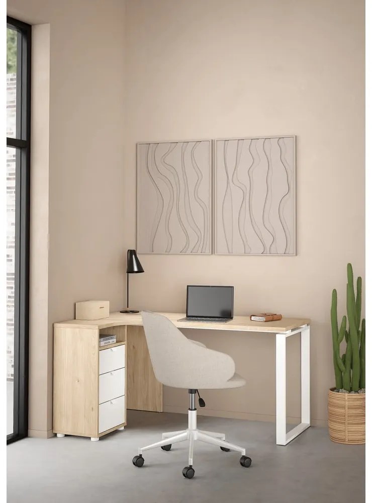 Работна маса с дъбов плот 100x150 cm Sign - Tvilum