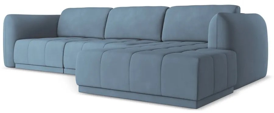 Светлосин ъглов диван (десен ъгъл) Hoku – Makamii