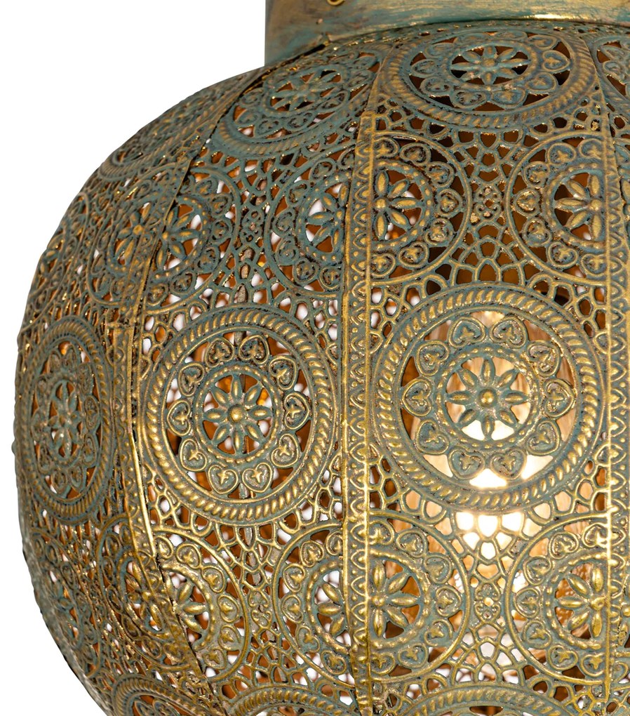 Смарт плафон златен със зелен 28,5 см вкл. WiFi A60 - Baloo