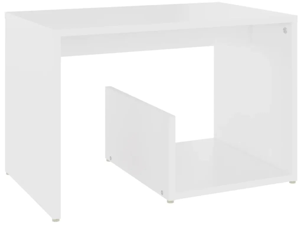 806696 vidaXL Странична маса, бяла, 59x36x38 см, инженерно дърво