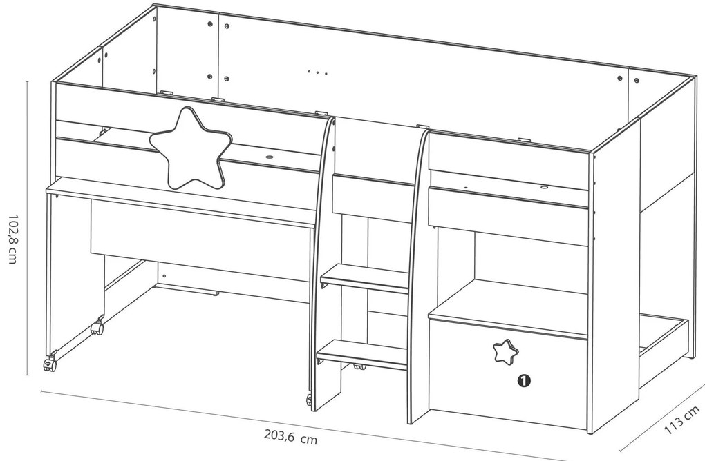 Двуетажно Легло Лиана