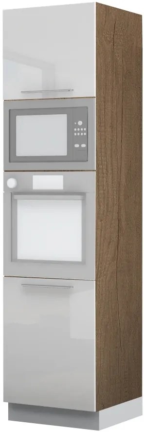 Висок подов шкаф за фурна Raval K23-60-RM-Oak - White glossy