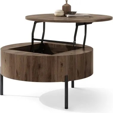 ФРИДА Елегантен Орех – МОДЕРНА ХОЛНА МАСА С ПОВДИГАЩ ПЛОТ И СКРИТО ПРОСТРАНСТВО ЗА СЪХРАНЕНИЕ