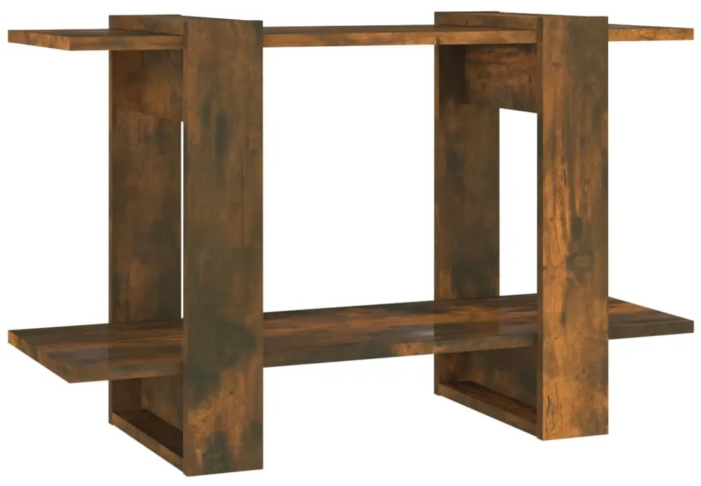 813581 vidaXL Библиотека/разделител за стая, опушен дъб, 80x30x51 см