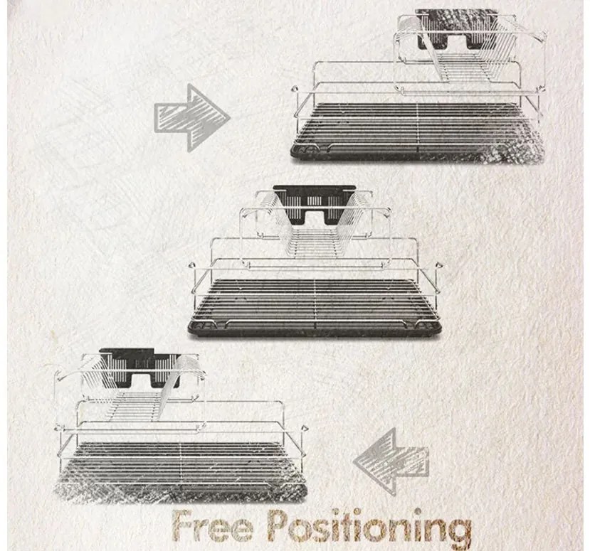 СУШИЛНИК ЗА СЪДОВЕ TEKNO TEL KB-015 , 2нива хром