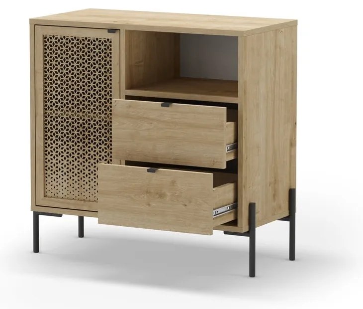 Шкаф в дъбов декор в естествен цвят 80x80 cm Inca - Marckeric