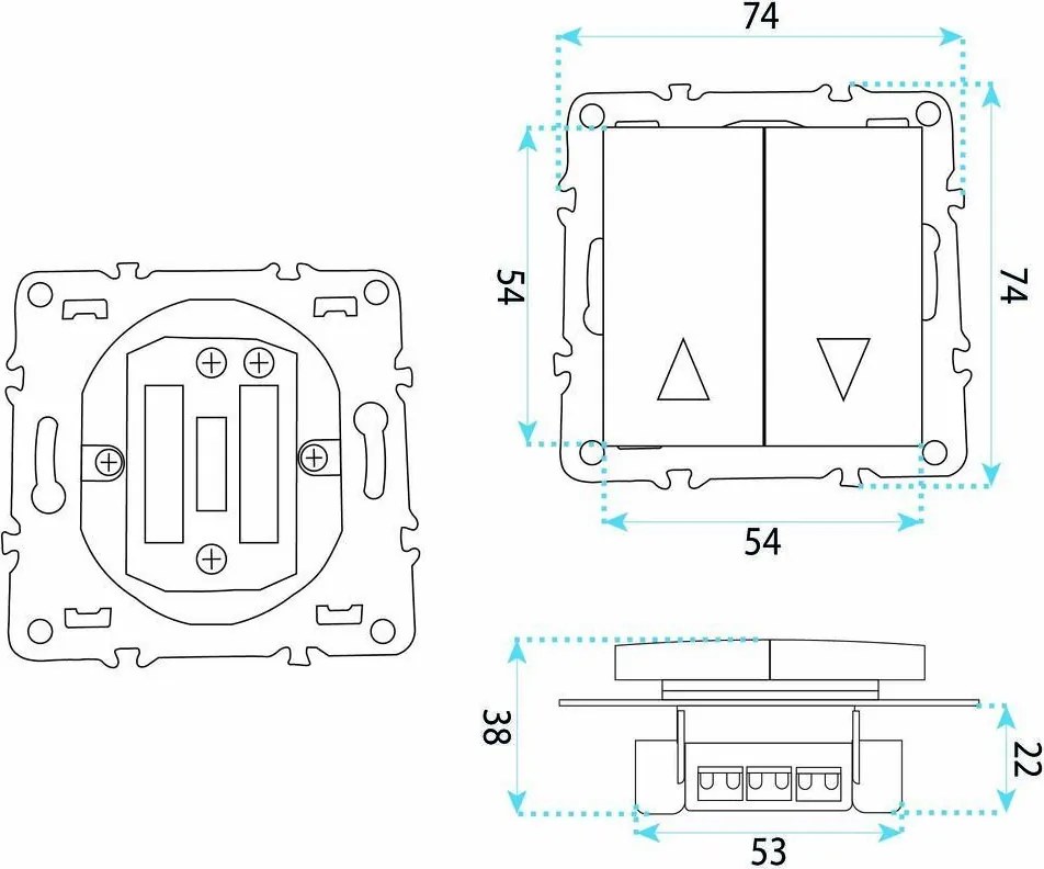 Ключ за Щори с Рамка OSTE JNH009-W WHITE