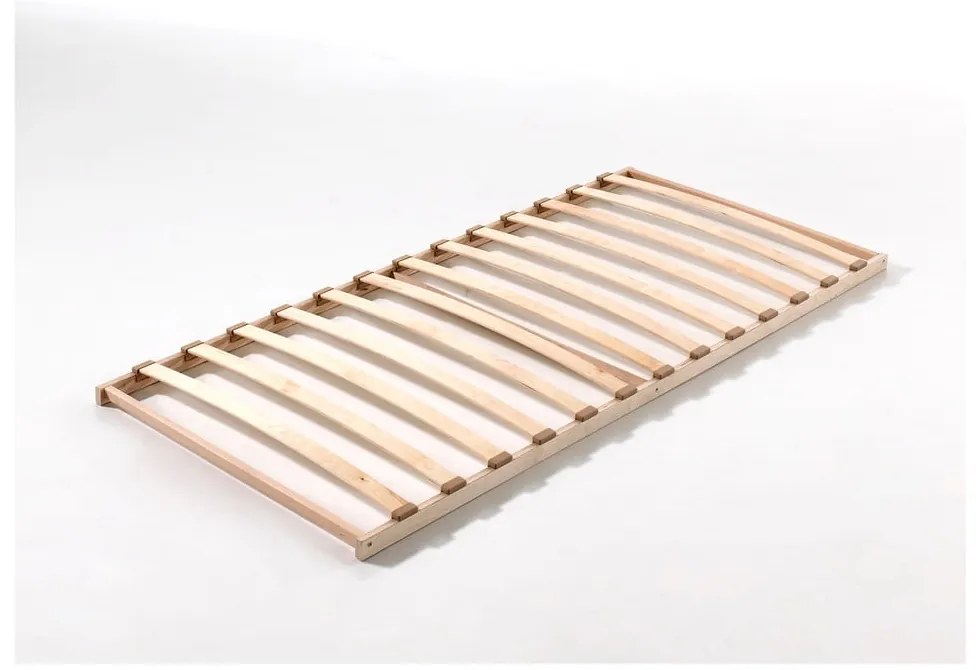 Бяло разтегателно детско легло от масивен бор с място за съхранение 90x200 cm AMORI – Vipack