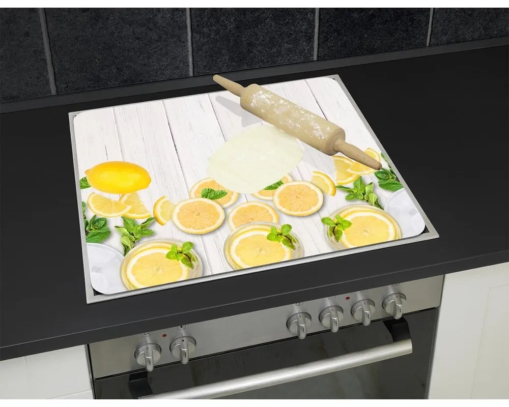 Стенно покритие за печка от закалено стъкло 50x56 cm Lemons – Wenko