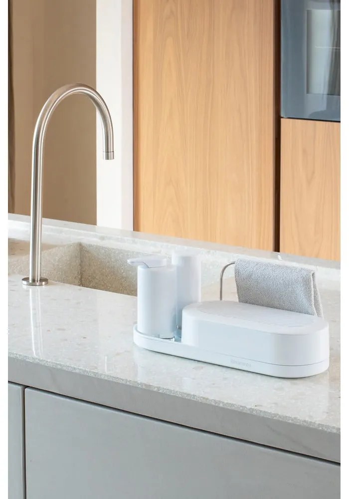 Бяла пластмасова стойка за препарати SinkStyle – Brabantia