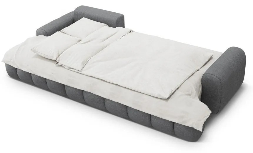 Сив сгъваем/с място за съхранение ъглов диван (ляв ъгъл) Linz – Cosmopolitan Design