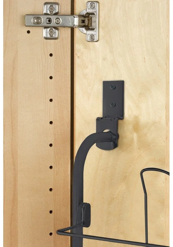 Черна метална стойка за обувки - Wenko