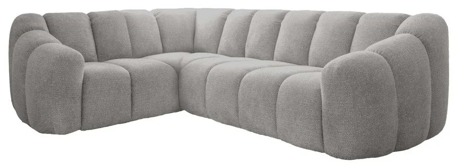 Светлосив ъглов диван (ляв ъгъл/L форма) Shell – Miuform