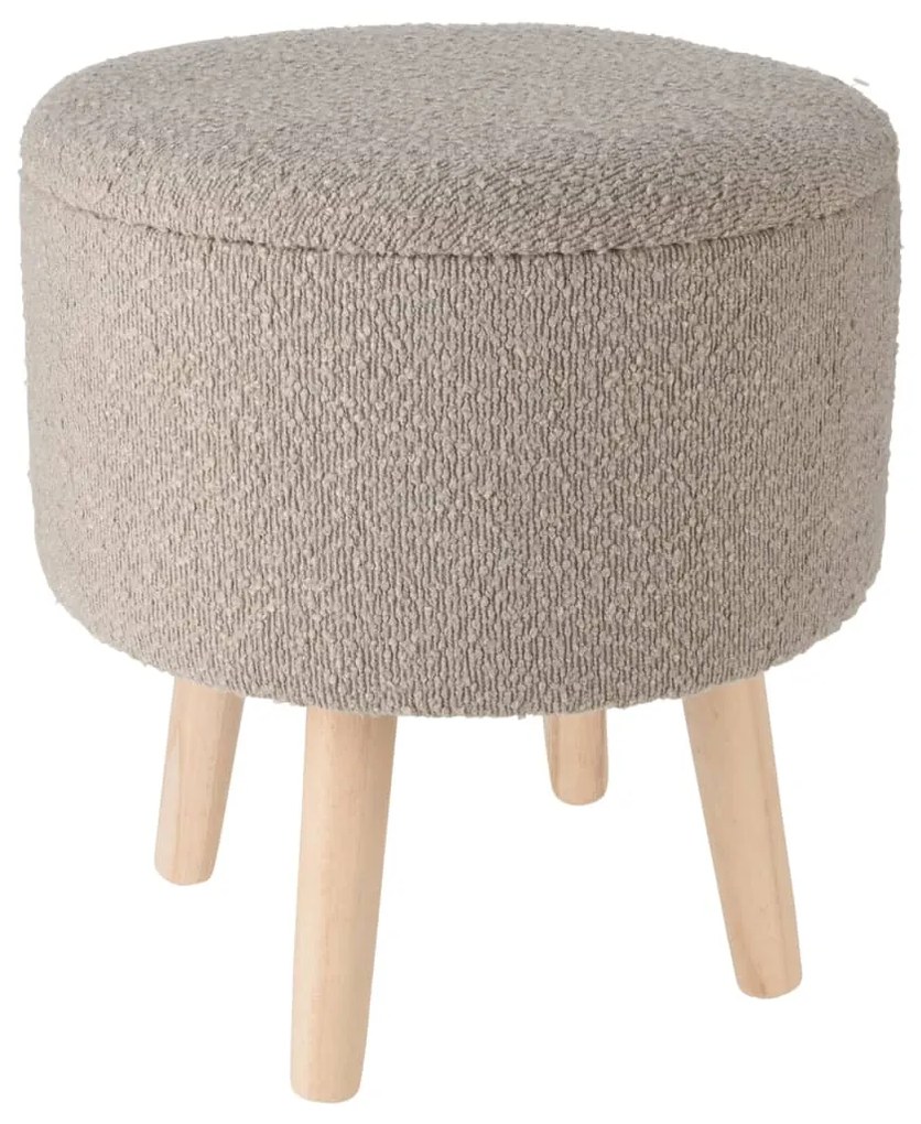 Home&Styling Табуретка за съхранение Ø35x40 см таупе