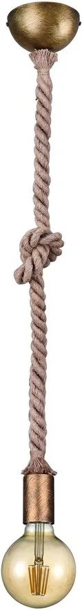 Висящо осветително тяло в месингов цвят ø 12 cm Rope – Trio