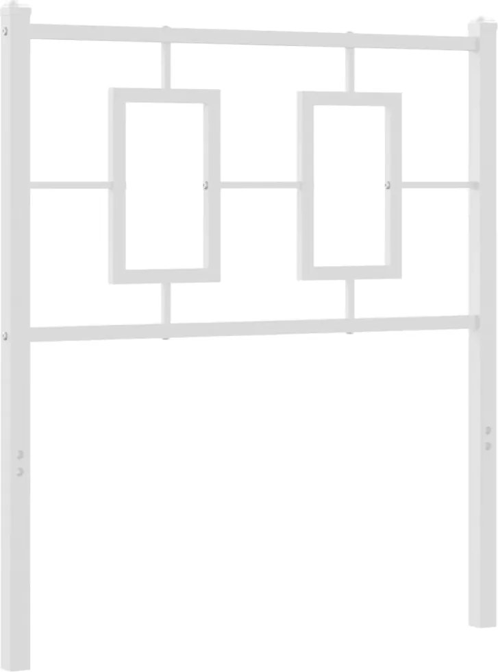 374317 vidaXL Метална резервна табла за легло, бяла, 80 см