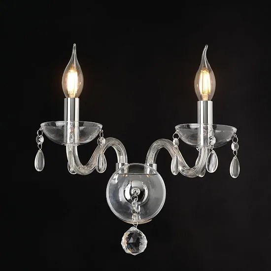 Аплика Blaze осветително тяло с две светлини-прозрачен