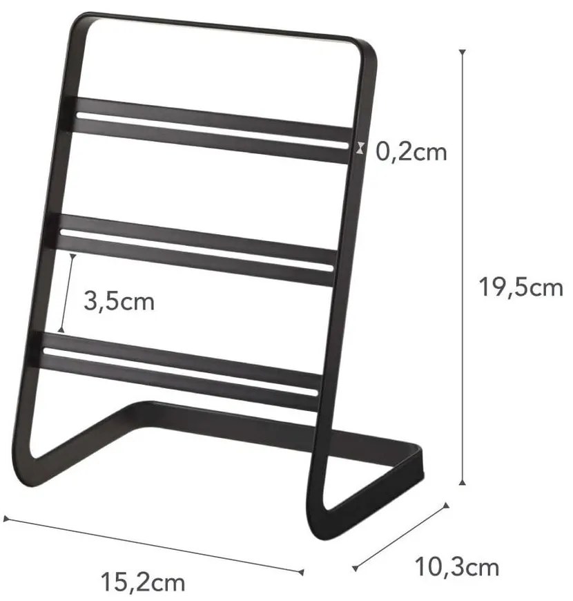 Черна стойка за обеци Tower - YAMAZAKI