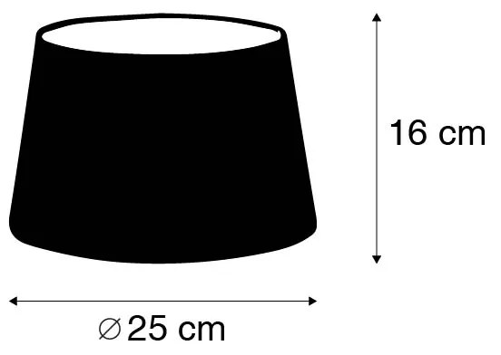 Абажур от лен кафяв 25/16