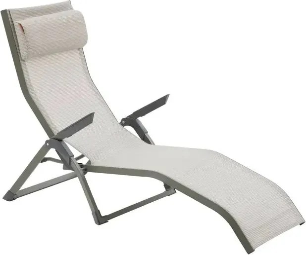 Сгъваем шезлонг Hesperide Decima, Алуминий - Синьо-зелен/Графит