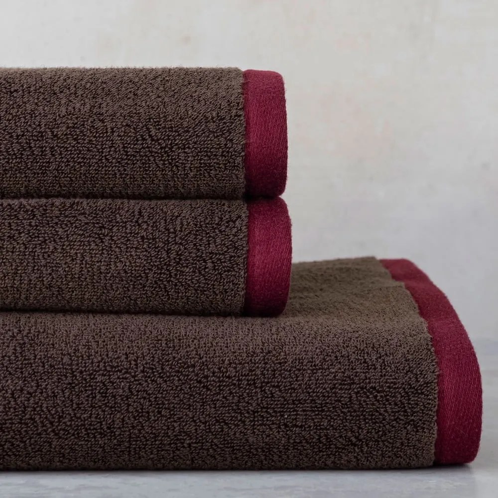 Кафява хавлиена кърпа от органичен памук от тери 70x133 cm Soft – Mette Ditmer Denmark