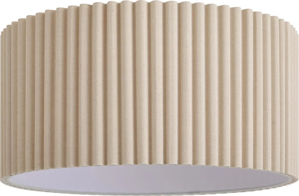 Абажур Джапанди от бежов лен 50/50/25 - Scalloped Single