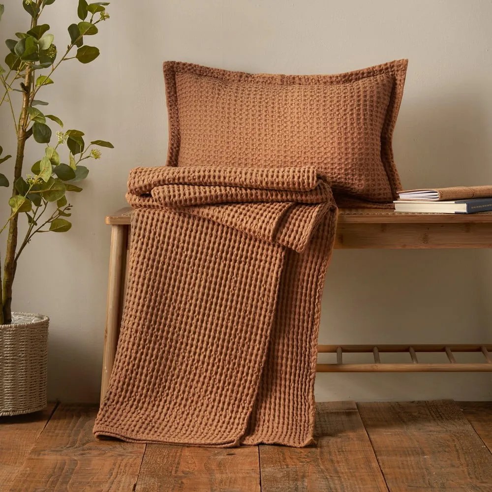 Памучна декоративна възглавница 30x50 cm Jaipur Chunky Waffle – Pineapple Elephant