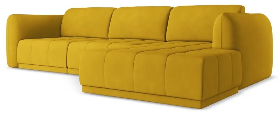 Жълт ъглов диван (десен ъгъл) Hoku – Makamii